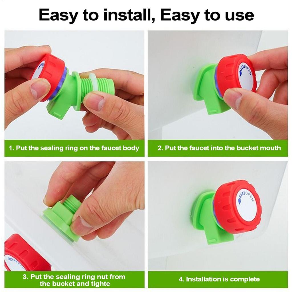 1 Pc Water Faucet Tap Knob Type Plastic Outdoor Water Faucet Tap Replacement For Water Tank Bucket For Wine Bottle Juice Bottle