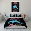 "Cartoon Dolphin Decor Set" Bedding Set with 1 Duvet Cover 2 Pillowcases Single Double King Queen, Gift