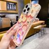 For iPhone 15 Pro Max Fashion Glitter Flowers Luxury Transparent Frame Phone Case For iPhone 11 12 13 14 16Plus Protective Cover