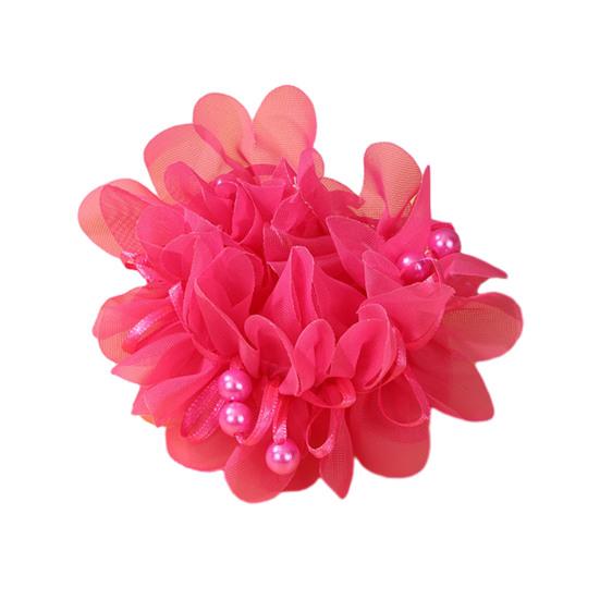 

Резинка для волос яркого цвета с декором из имитации жемчуга Детская повязка на голову Для сценических выступлений Высокая эластичность Универсальная резинка для волос Аксессуары для волос розы красного