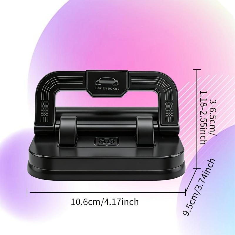 

360-градусный вращающийся держатель для телефона на приборную панель, складная силиконовая противоскользящая подставка для автомобиля чёрный