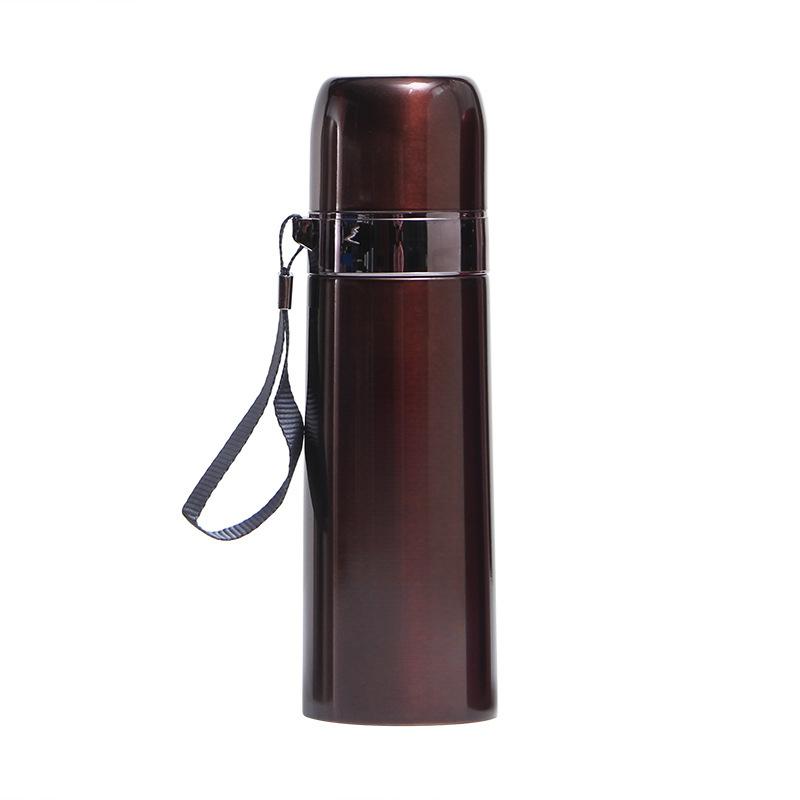 Vacuum Stainless Steel Sports Kettle Vacuum Flask Outdoor Portable Sling Mountaineering Pot