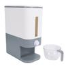 Rice Container 12kg Automatic Rice Dispenser One Button Portion Control Airtight Storage PP Kitchen Container for