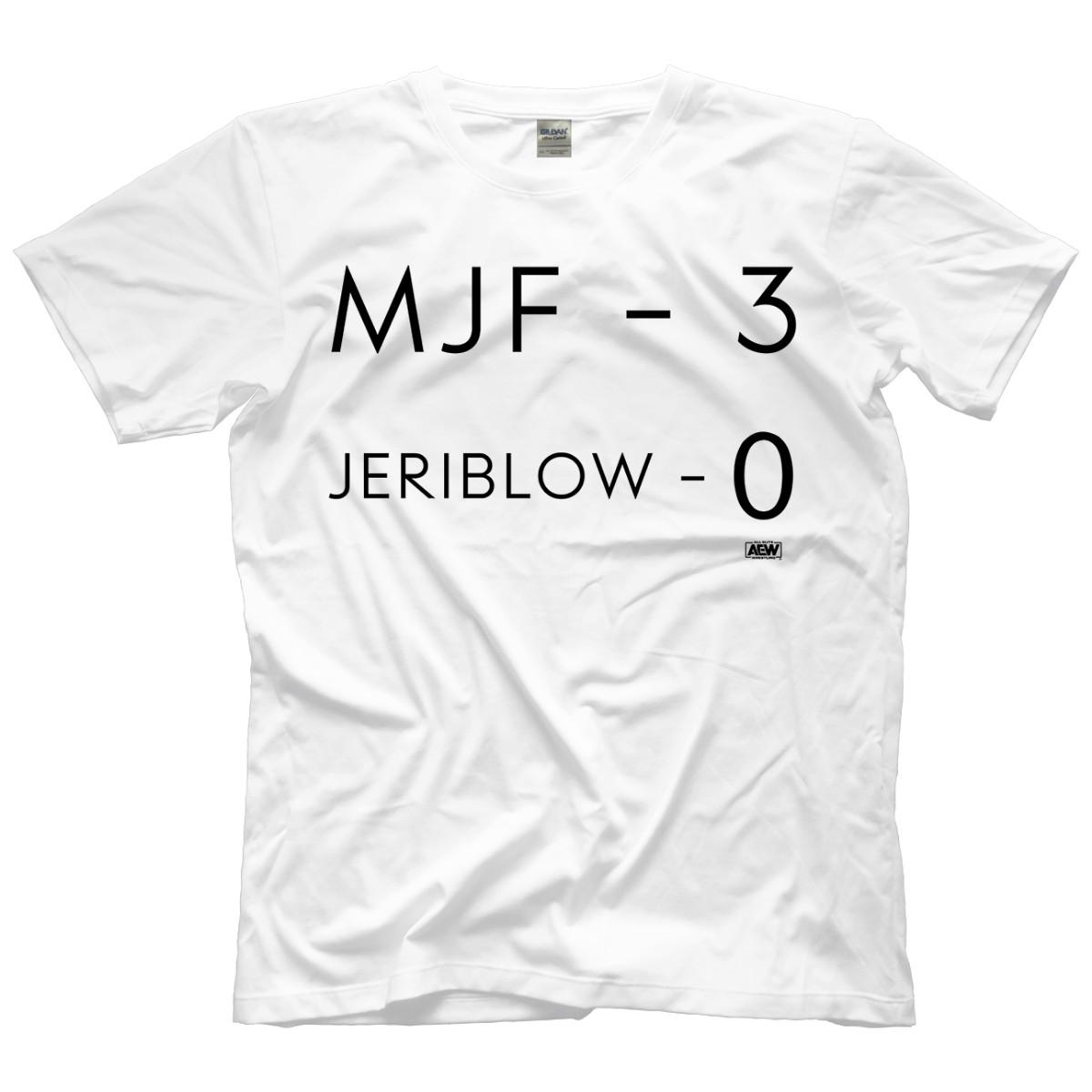 MJF - 3, Jeriblow - 0 AEW Official T-Shirt S разноцветный