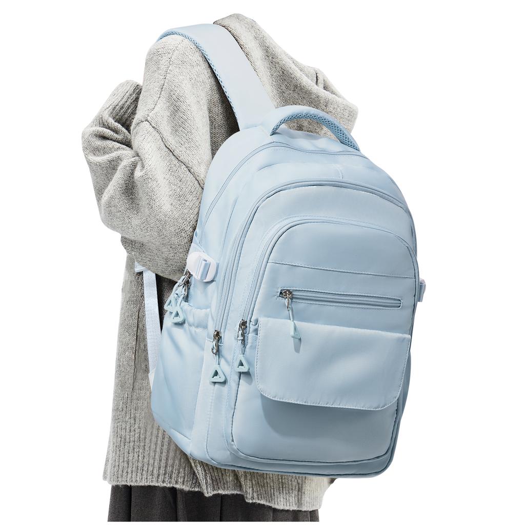 Elegant White Japanese-Style Backpack for School Girls Boys Travel Backpack Laptop Backpack Casual Daypack, Bags for Travel