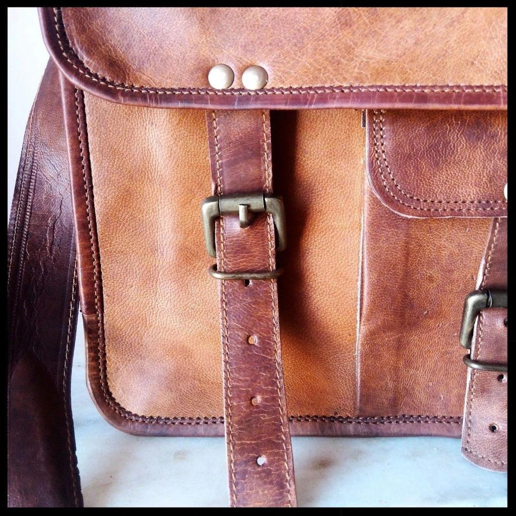 Leather Messenger Bag Men & Women Laptop Designer Shoulder Satchel Briefcase Bag