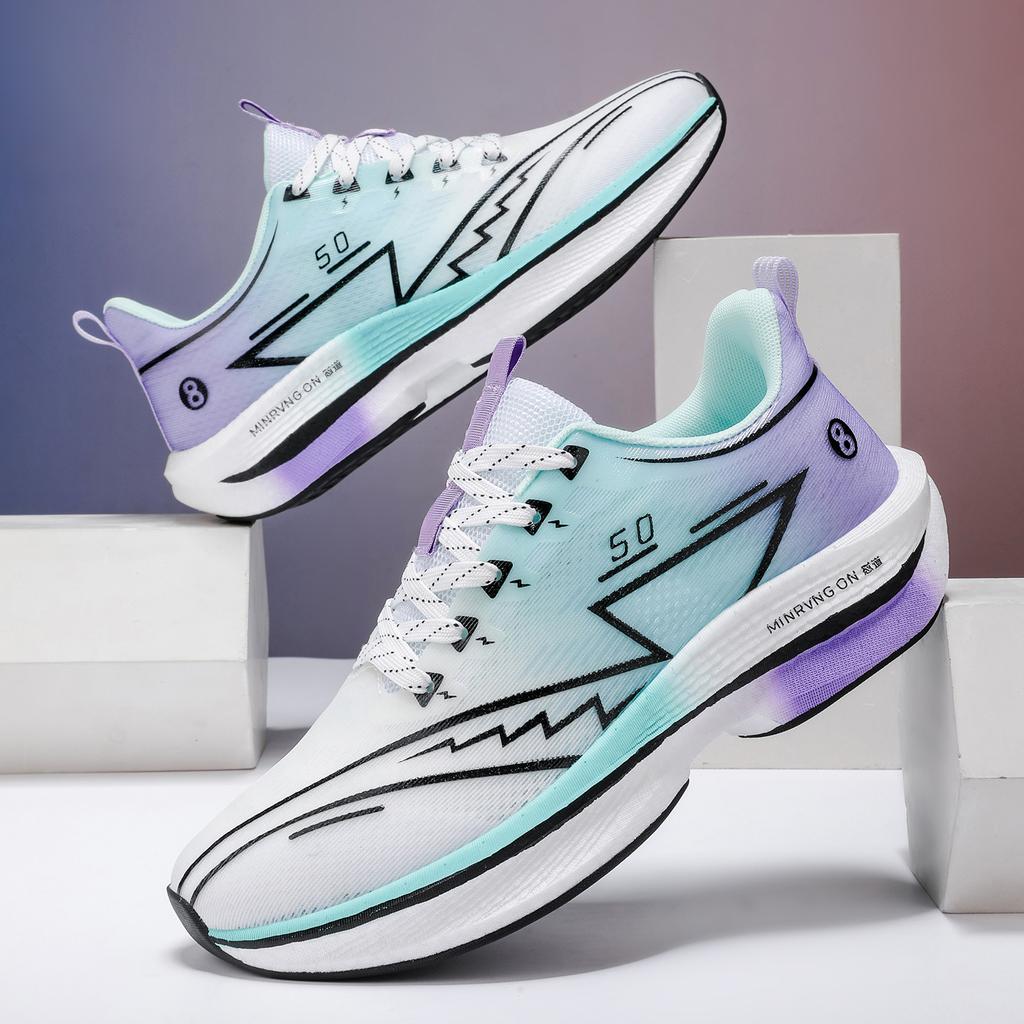 Leichte Rutschfeste Stoßdämpfende Carbonplatte Laufschuhe Geeignet für Sowohl Männer/Frauen für Sport und Freizeit