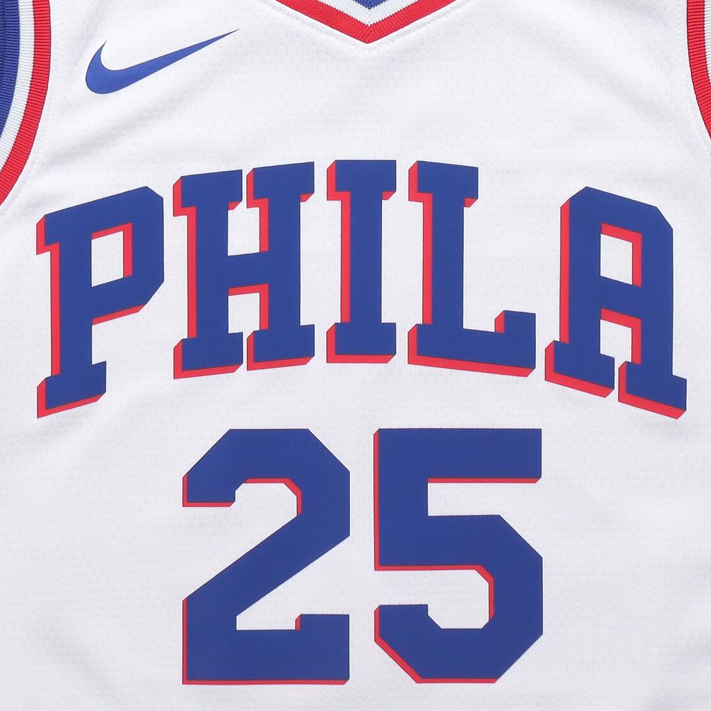 Nike NBA Quick-Dry Basketball Tank Top 2020 Season Philadelphia 76ers Simmons No. 25 Men Tops White CW3605-105