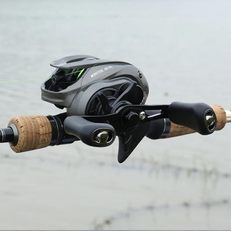 Big Sound Centrifugal Magnetic Dual Brake System 7.0:1 High Ratio 8Kgs Max Drag Power Baticasting Fishing Reel with Alarm System Big Catch Lure Reel