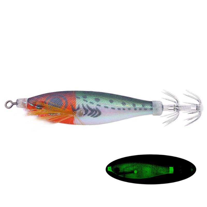 Luminous Cuttlefish Lures 1/5/10Pcs Horizontal Plated Squid Jigs for Coastal Saltwater Fishing