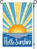 RABUSOFA Hello Sunshine Classic Garden Ag 12x18 Inch Double Sided Outside, Summer Party Holiday Burlap Yard Outdoor Decora EEZ
