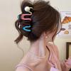 Red & Blue Wave Shark Hair Clip for Women - High-End, Large Claw Accessory (2025)