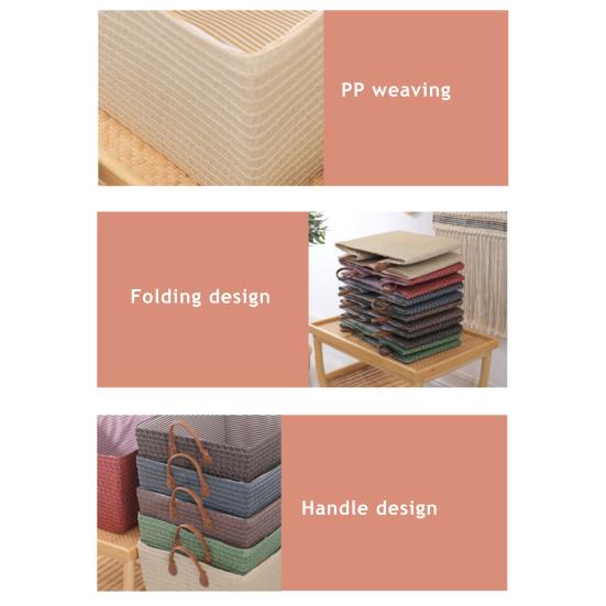 Úložný koš Vlhkotěsný Skládací úložný koš s dvojitými uchy Vysoká nosnost Úložná nádoba