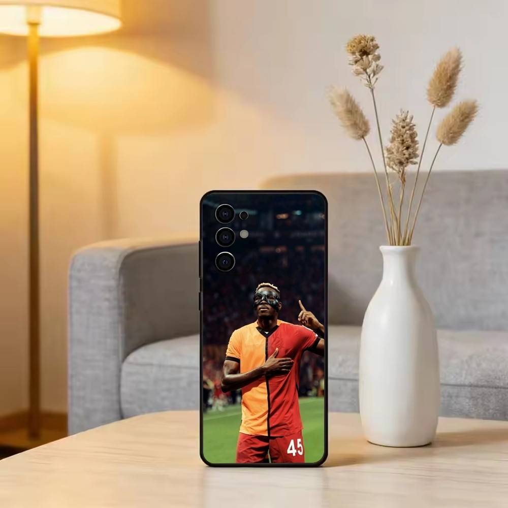

Football V-Victor O-Osimhen Phone Case Black Silicone Soft For Samsung S25,S24,S21,S22,S23,S30,Ultra,S20,Plus,Fe,Lite Samsung S235G