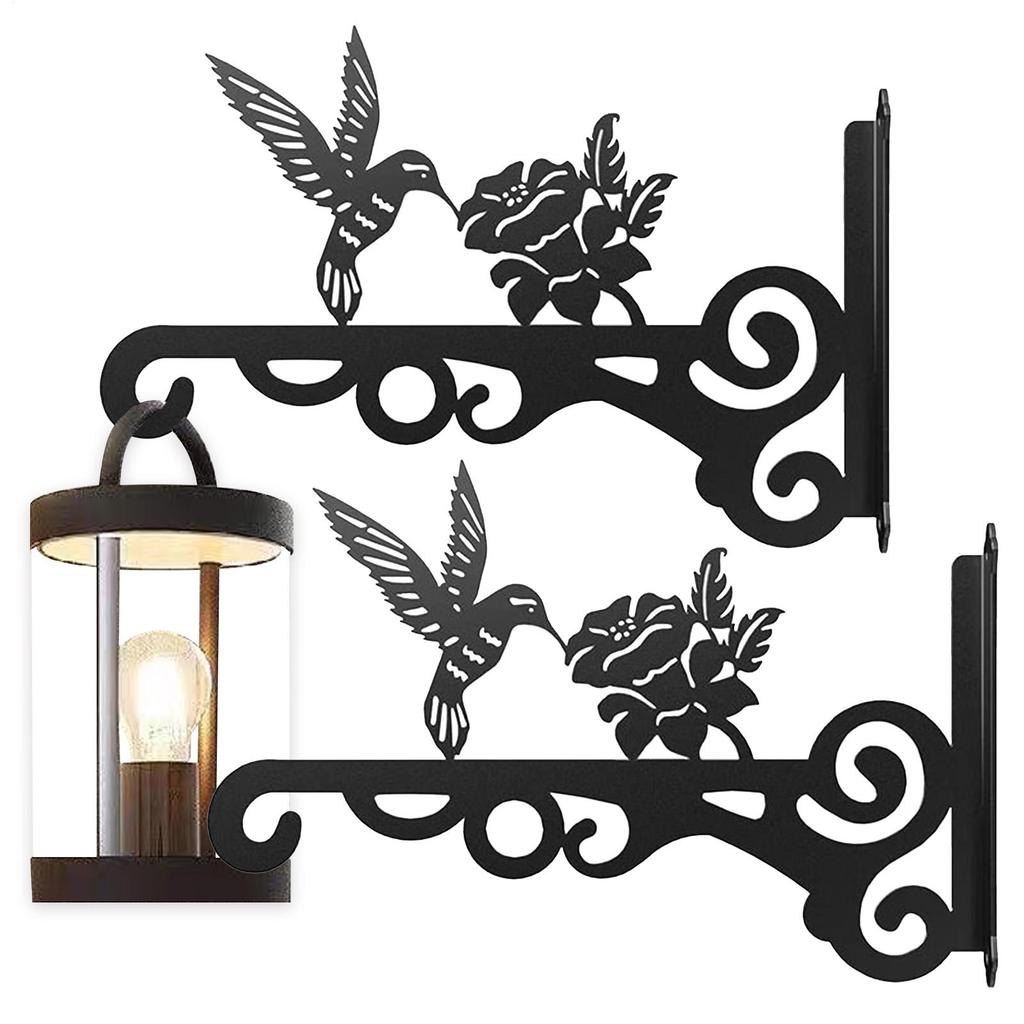 2PCS Metal Garden Hook Bracket Practical Wall Mounted Hummingbird Flower Pot Basket For Outdoor Indoor Hanging Plants Supplies