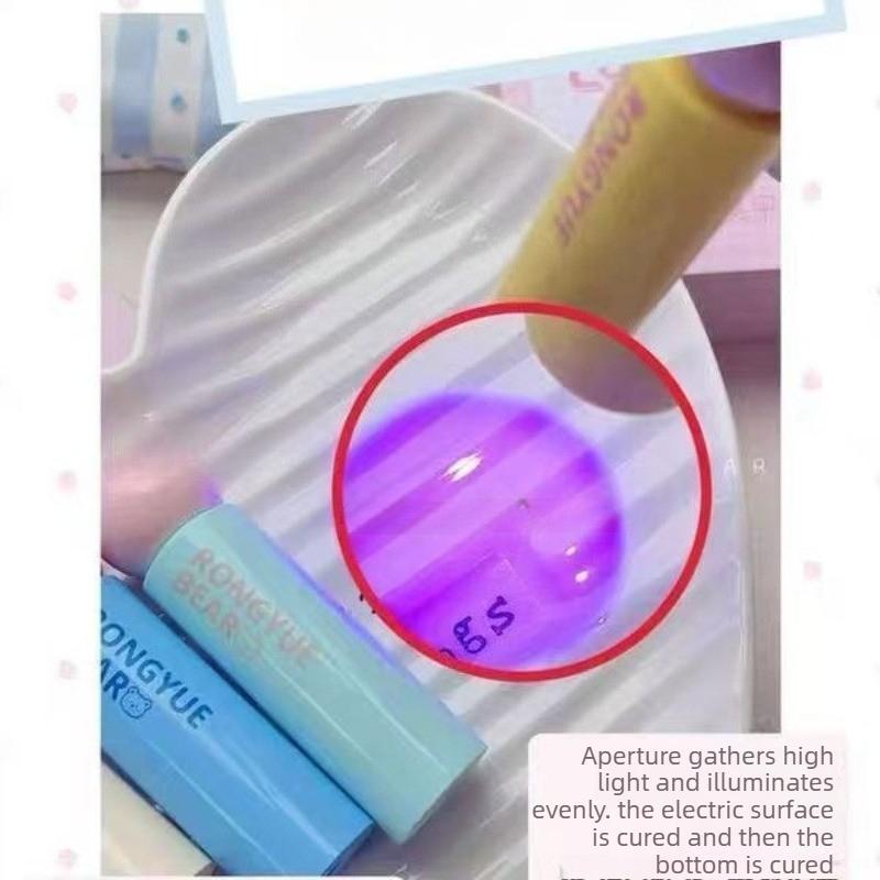 New 3W Nail Lollipop Word Lamp Handheld Small Portable Power Storage Quick-drying Mini Nail Lamp Wholesale Nail Salon Tools