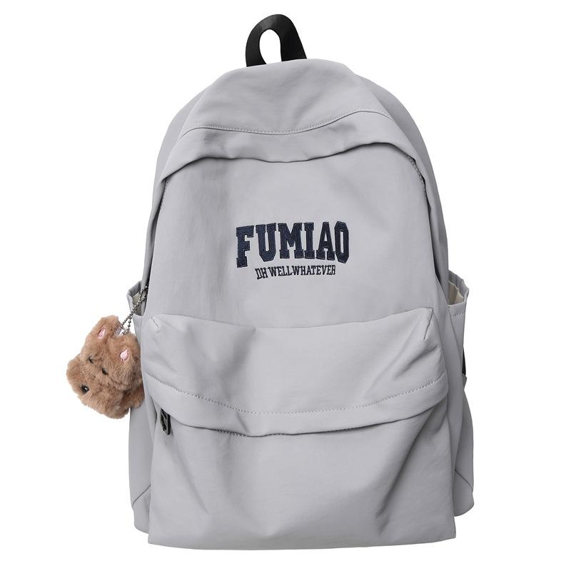 Schoolbag Hong Kong style ins tide brand backpack for men and women large capacity Japanese simple literary canvas student schoolbag trend backpack
