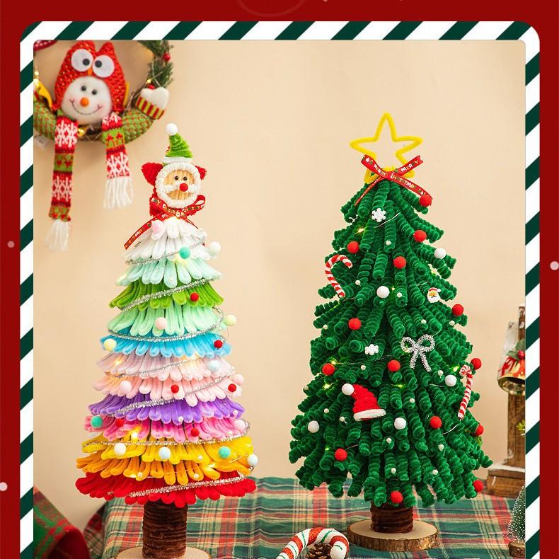 New Oversized Twist Stick Christmas Tree With Lights Decoration Handmade Diy Material Package Creative Diy Christmas Tree Ornament