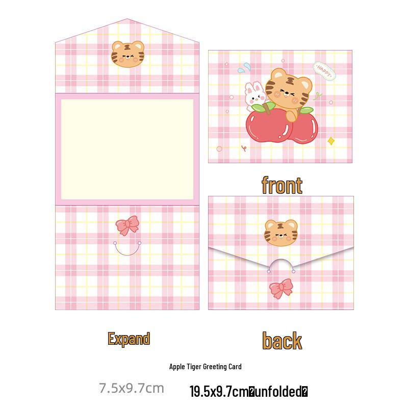 Customizable Creative Rabbit Christmas Card: Perfect Student Gift, Birthday Blessing, or Cute Pet Party Favor with Small Envelope