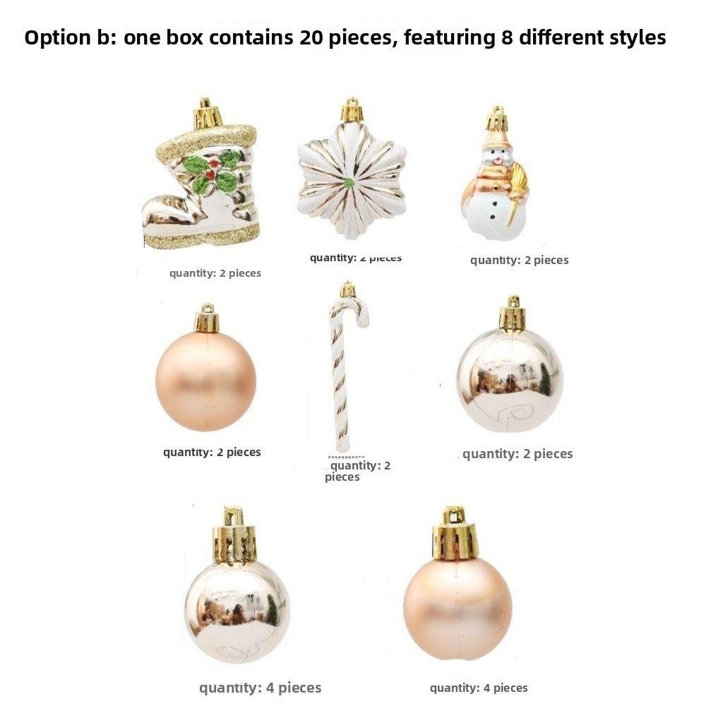 29/20Pcs Star Xmas Tree Hanging Ornaments Champagne Merry Christmas Decorations  Home New Year Decor