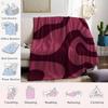 Burgundy Flow Flannel Blanket Warm Soft Halloween Christmas Couch Warm Cozy Decorative Decor Gift for All Season