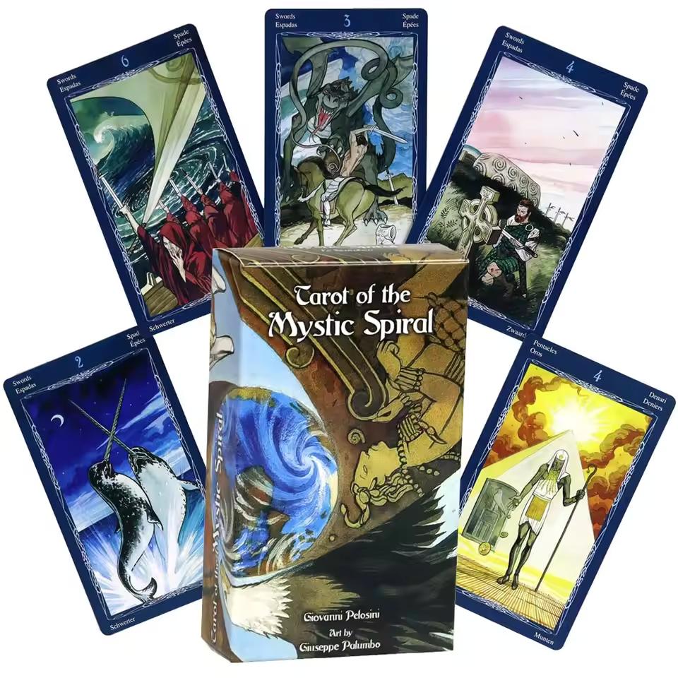 Mystic Spiral Tarot Leisure Entertainment Card Family Gathering Divination Deck Board Playing Game Cards