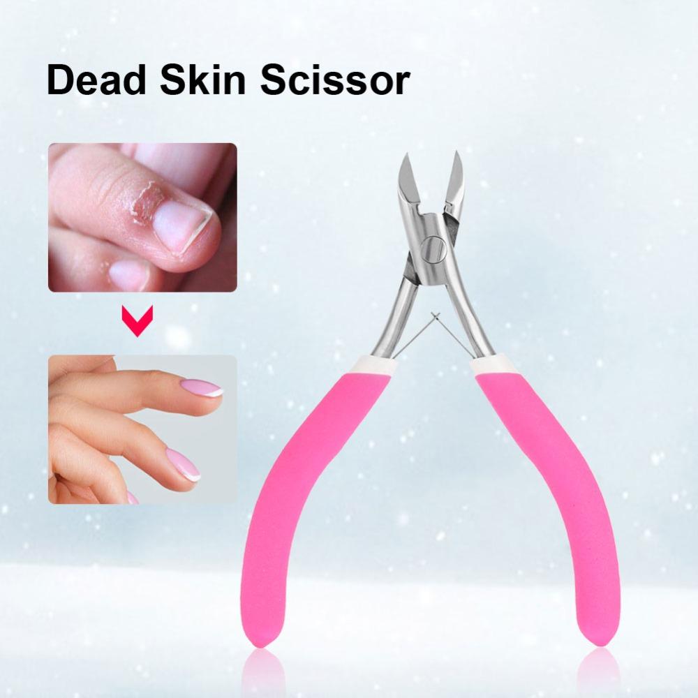 Stainless Steel Cuticle Nipper Double Spring Portable Nail Clipper Trimmer Non-Slip Grip Nail Care Plier Professional Salon Use