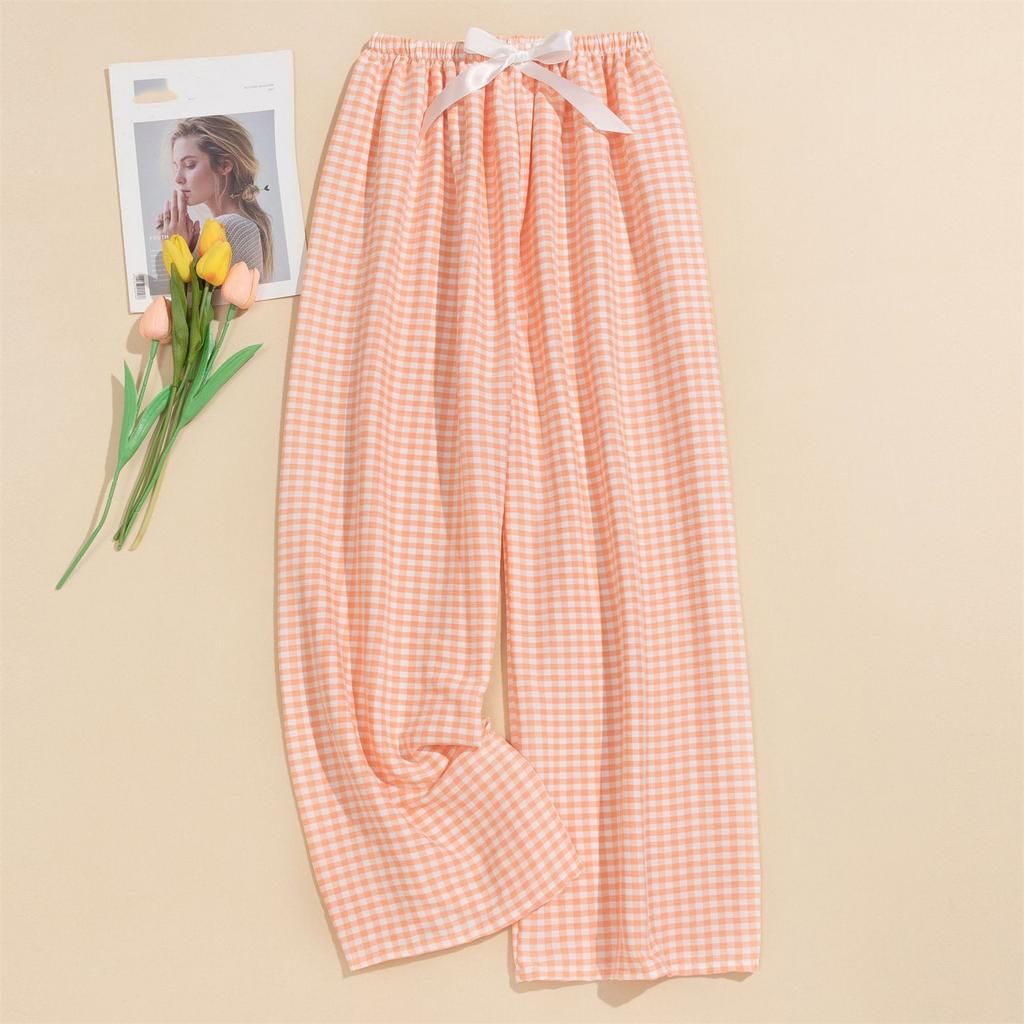 Women's Casual Fashion Sleep Pants Striped Loungewear Pants Wearable As Outerwear High-Waisted Pants
