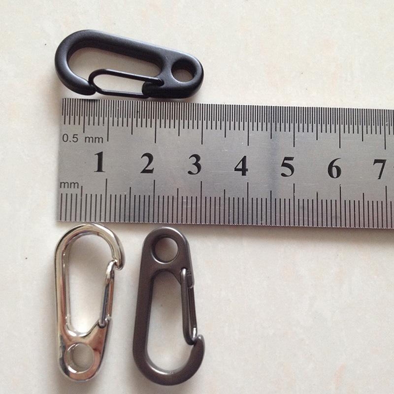 Outdoor Mini Portable Carabiner Hook Stainless Steel Keychain Buckle Release Keyring Tents Spring Snap Hook