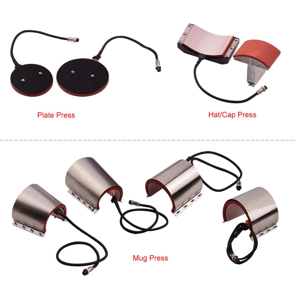 12x15 Inch 8 In 1 Multifunctional Combo Digital Heat Press Thermal Transfer Machine with Mug Plate