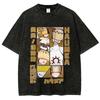 Hot Anime Fire Force Anime Lover Washed T-shirt Personality Clothes Oversized Unisex Couples Hot Product Classic High Quality