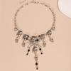 Halloween Pirate Skull Necklace Unisex Personality Skeleton Pendant Bones Chain Alloy Choker Women Jewelry Accessories