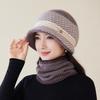 Rabbit Fur Knitted Autumn and Winter Middle-aged Hat Women's Wool Hat Winter Middle-aged Mother Hat