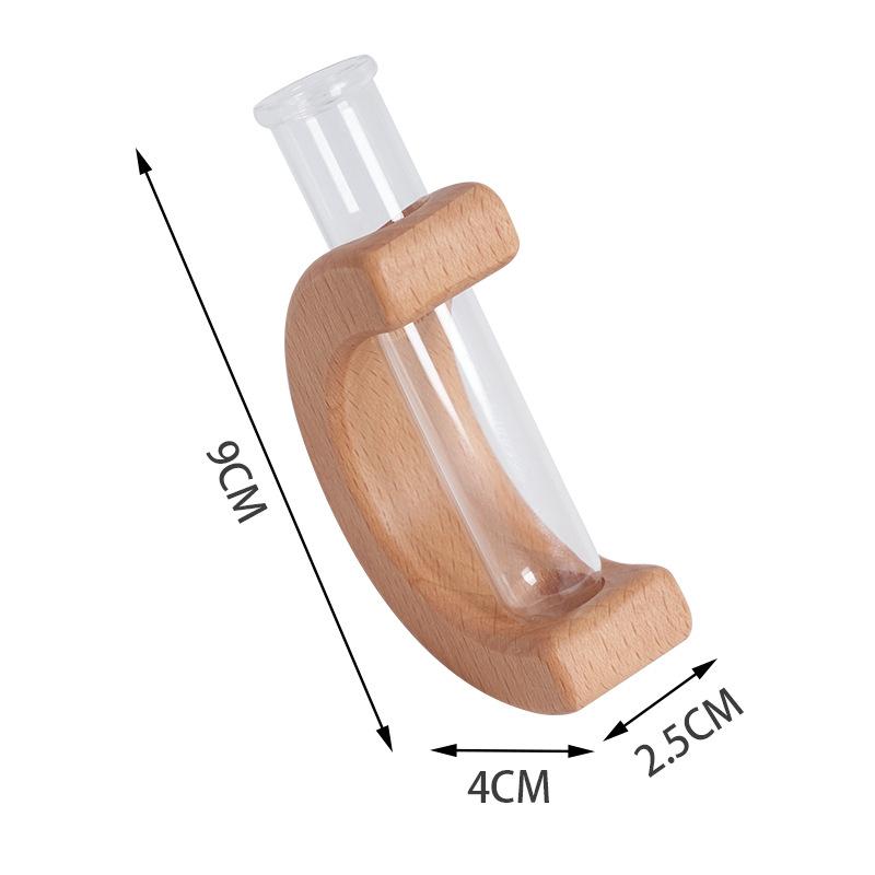 Massivholz-Vase Magnetischer Kühlschrankaufkleber Kühlschrankmagnet DIY Dekorationen Magnetischer Nachrichtenaufkleber Grüne Pflanze auf Küche Geschenk