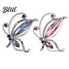 Alloy Brooch Butterfly Dazzling Rhinestone Inlay Zinc Pin Suits Coats