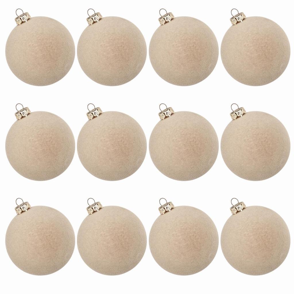 Velvet Flocked Christmas Tree Ornament Ball