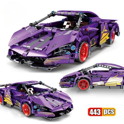 KAZI 443 stücke Stadt Sport Auto Technische Super Racing Bausteine Klassische Sport Racer Mechanische Fahrzeug Ziegel Spielzeug Kinder