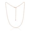 S925 Silver Minimalist Necklace for Women Elegant Rose Gold Chain Party Jewelry Gift