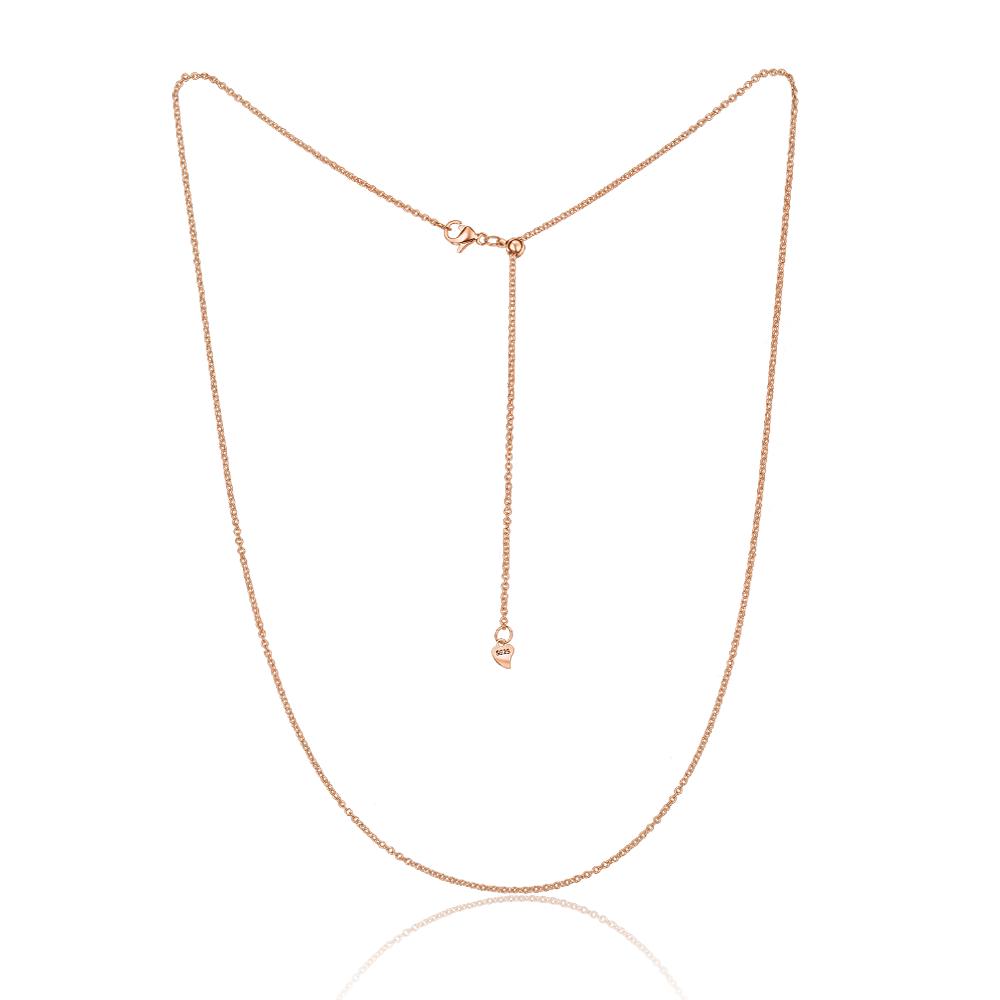 S925 Silver Minimalist Necklace for Women Elegant Rose Gold Chain Party Jewelry Gift
