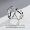 Tichia Sunrise & Sunset Couple Rings - S925 Sterling Silver, Unique, High-End Open Design.