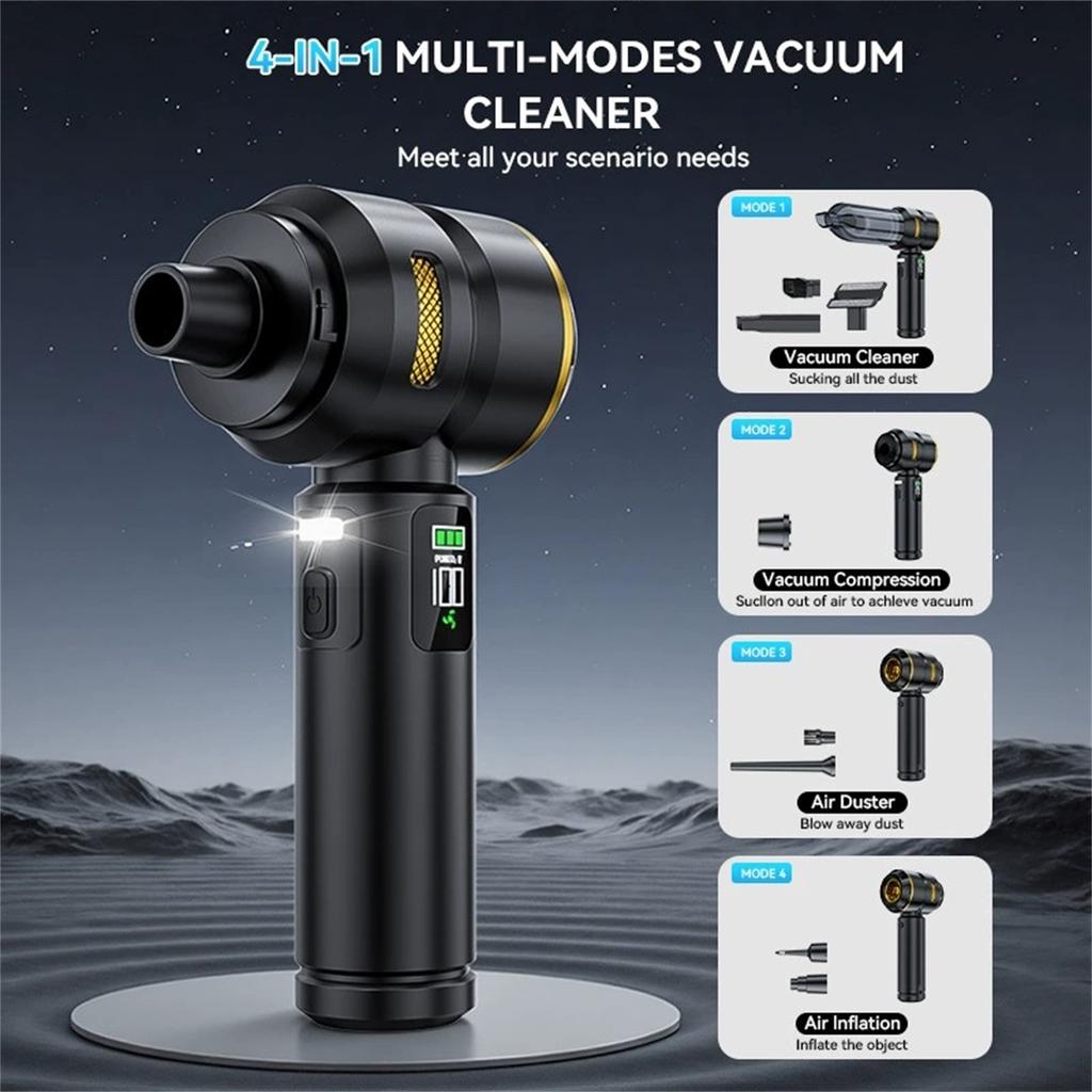 Cordless Handheld Vacuum Cleaner For Wet/Dry Messes,  Design, Ideal For Kitchen Spills, Car Detailing, Workshop Use(Black)
