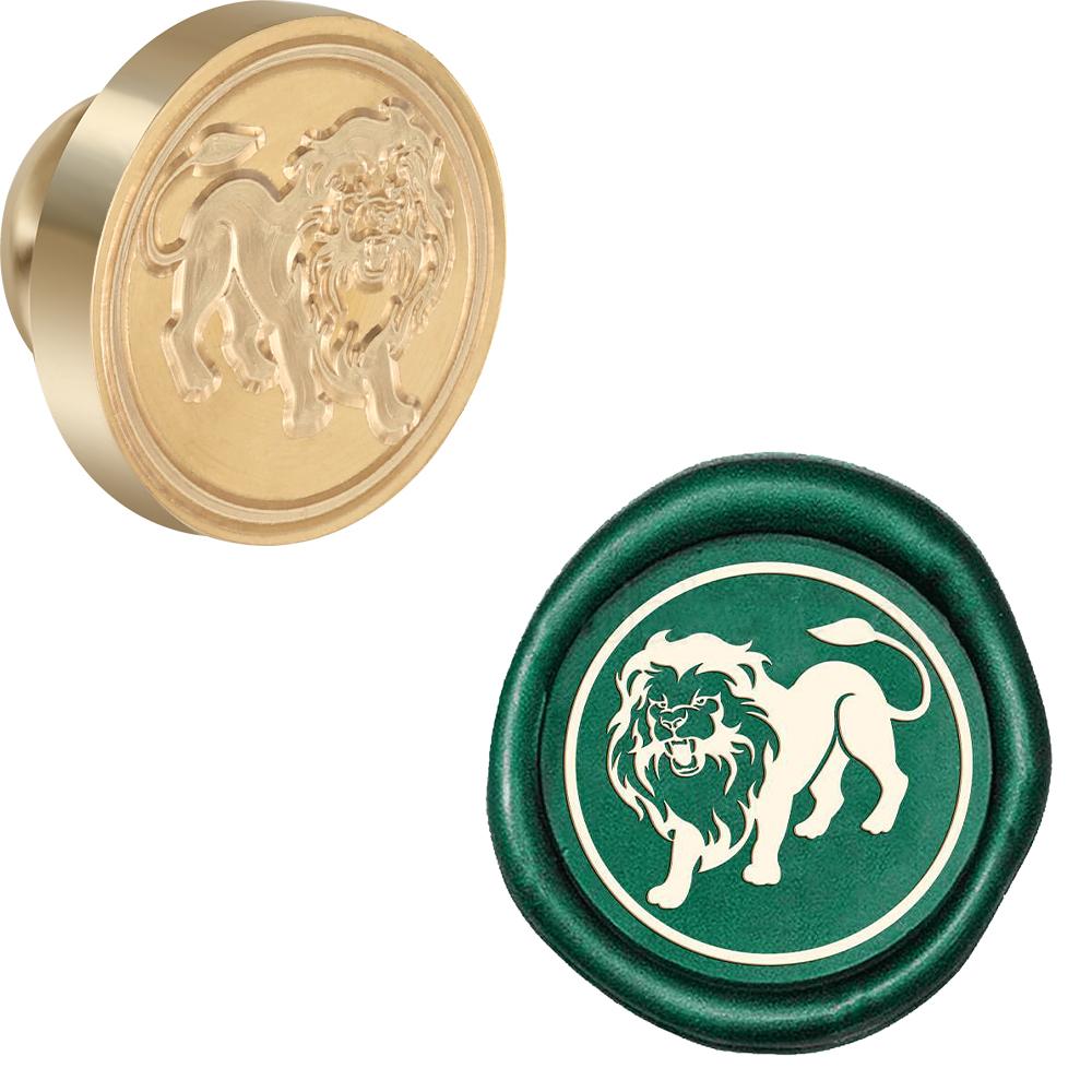 Lion, Crab, Snake, Elephant, Dragon Wax Seal Stamp Retro Sealing Wax Stamp Animals Collection 25mm Removable Brass Head for Enve