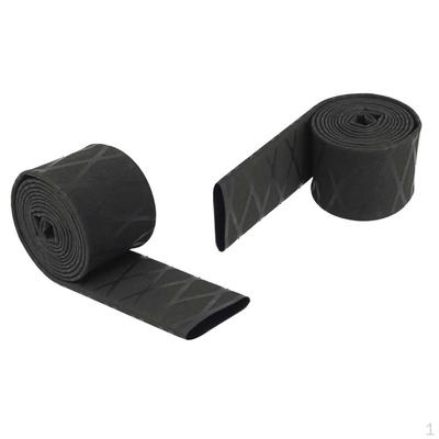 2 Pieces Non Slip Textured Heat Shrink Wrap Fishing Rod Handle Grip 20mm 25mm