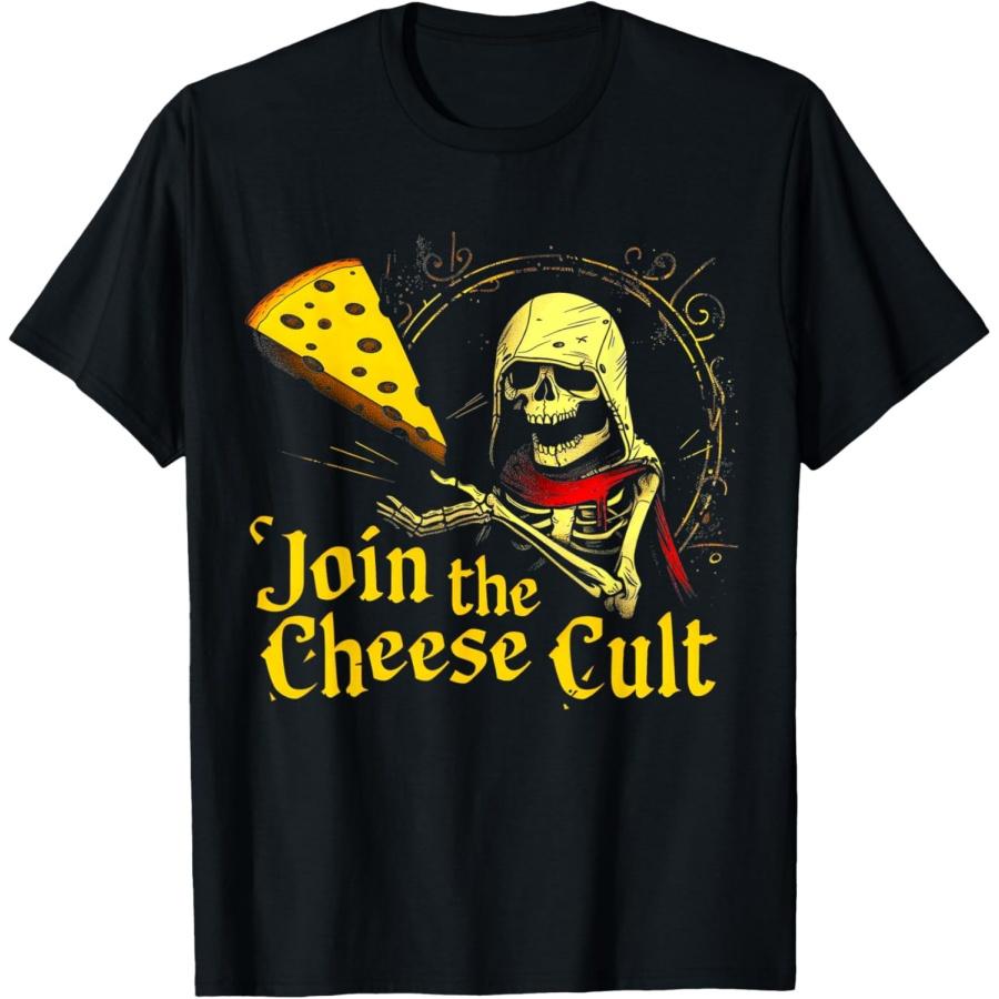 

funny rat Quote join the cheese cult Cool skeleton T-Shirt XXXXXL чорний
