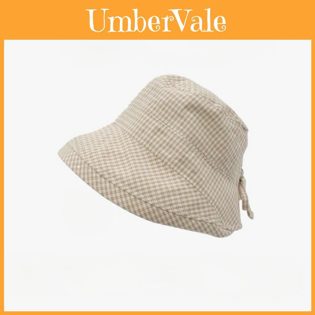 Grid Bucket Hat With Lightweight Material And Sunshade For Travel