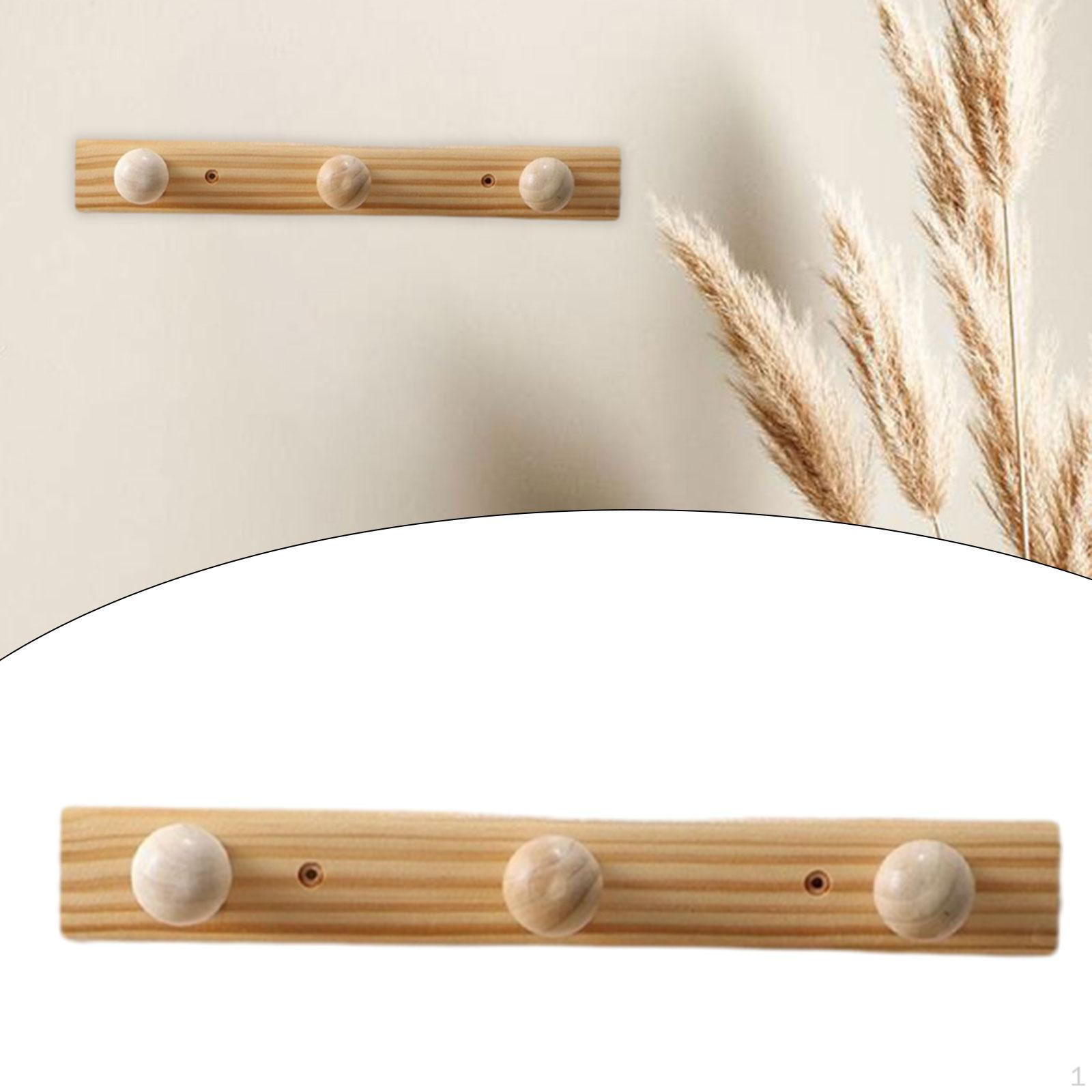 

Элегантные деревянные настенные крючки для подвешивания одежды и аксессуаров 3 Hooks