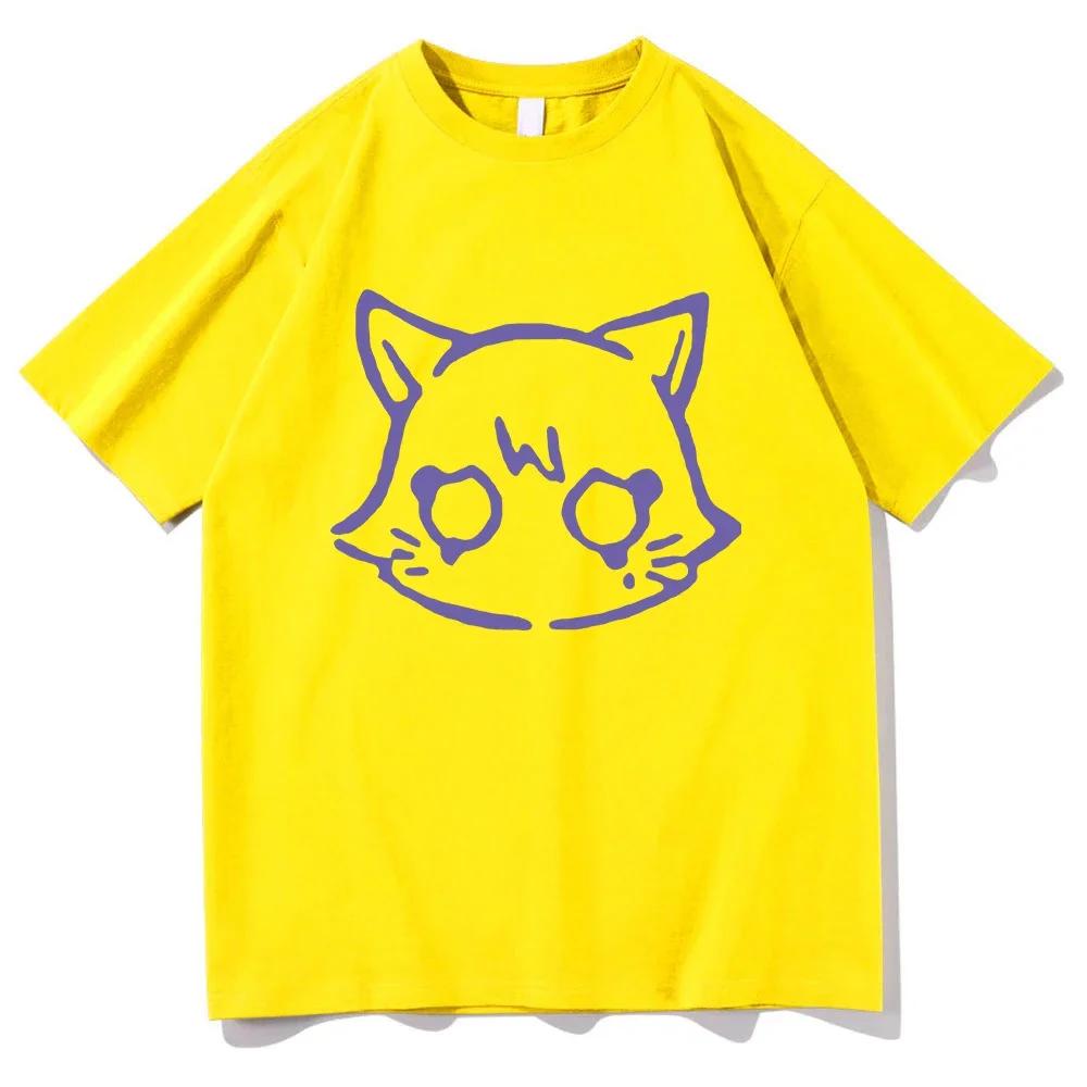 Cute Genshin Impact Scaramouche Cat T Shirt Funny Women Clothing Harajuku Summer Tops Vintage Unisex Graphic T Shirts