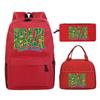 Fun Mexico Brazil Letter Print 3pcs Set Backpack Soccer Lover Kids Boys Girls Bagpack Pen Bag and Lunch Bags Suit Gifts