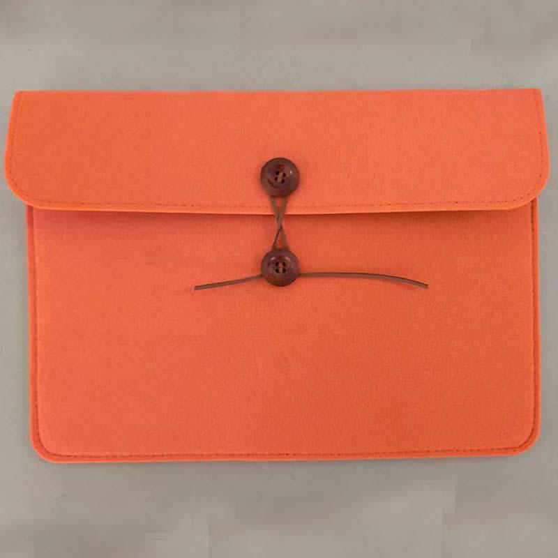 Felt Button-Closure File Bag for Office, Student, Tablet, and Exam Papers - Customizable