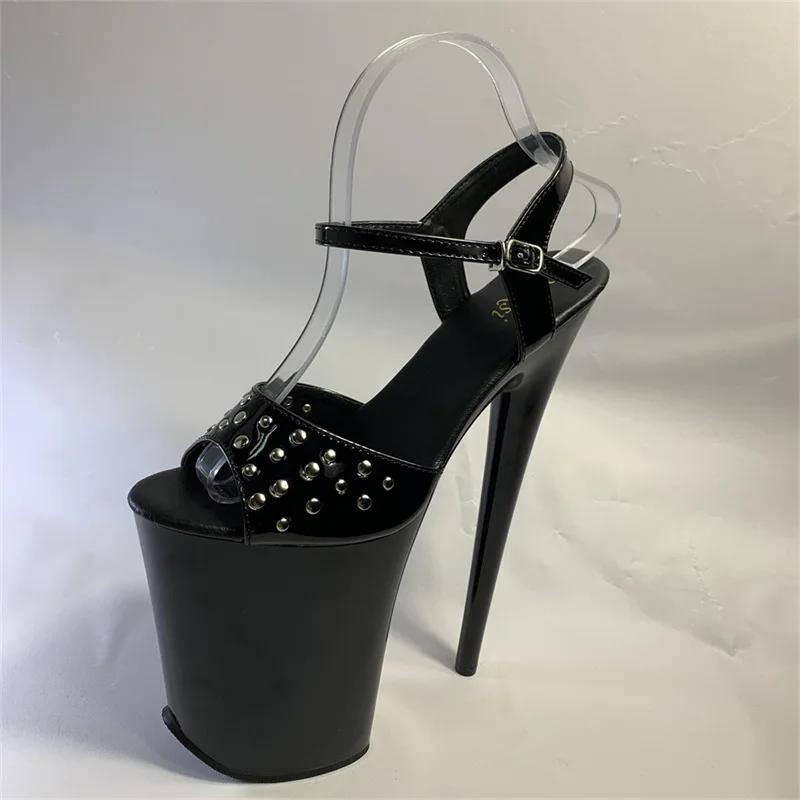 Fashion 2025 New Summer Platform High Heels Sandals Women Sexy Peep Toe Pumps Fashion Rivet Decoration Ladies Party Pole Dance Shoes